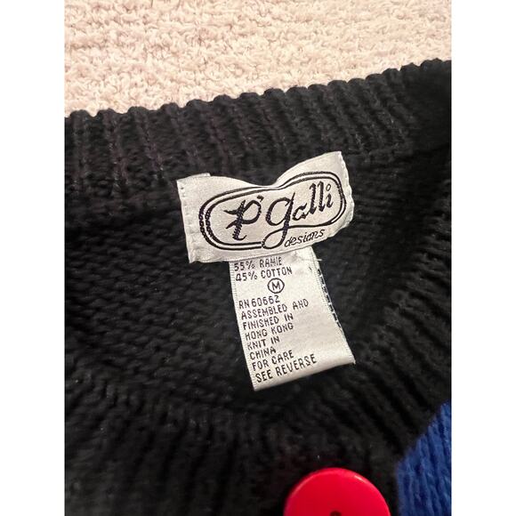 Vintage P’ Galli designs Christmas Cardigan Sweater Size Medium - Picture 5 of 7